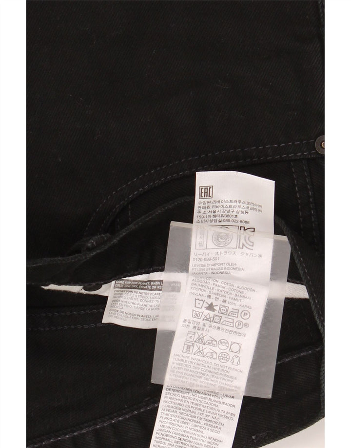 Levi's Mens Bootcut Jeans W34 L30 Black Cotton