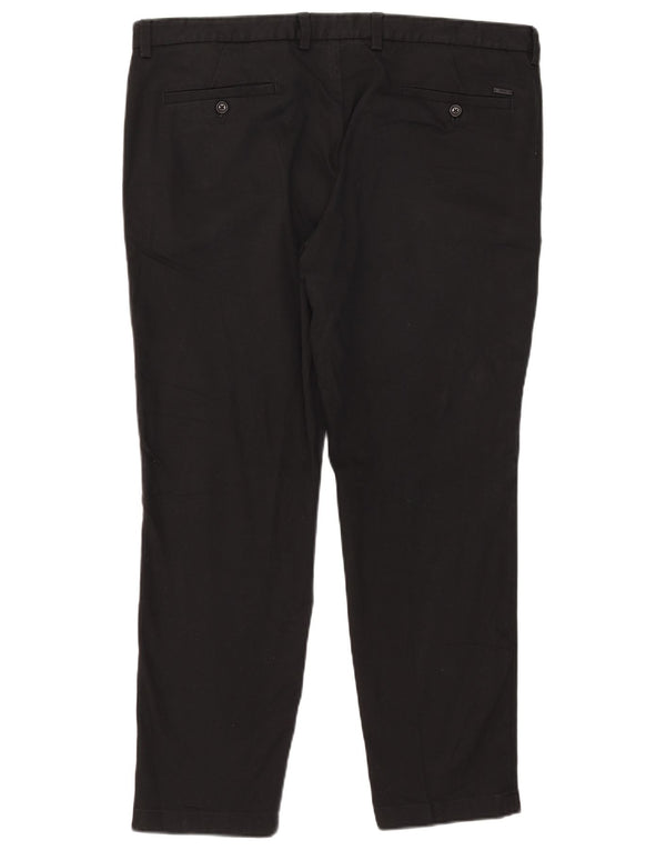 Hugo Boss Mens Slim Chino Trousers W40 L28 Black Cotton