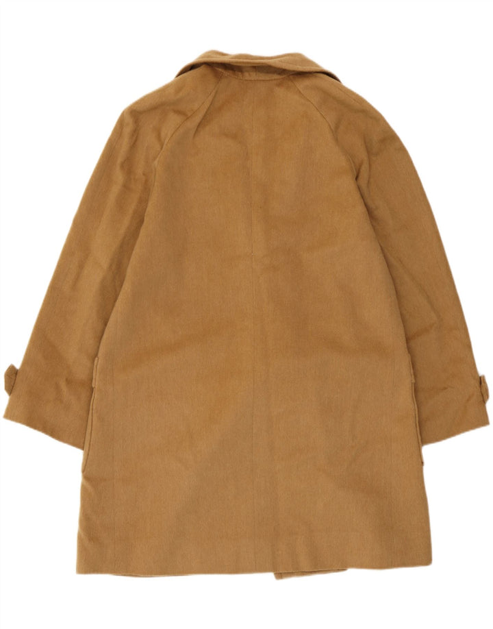 Vintage Womens Double Breasted Coat UK 14 Medium Beige
