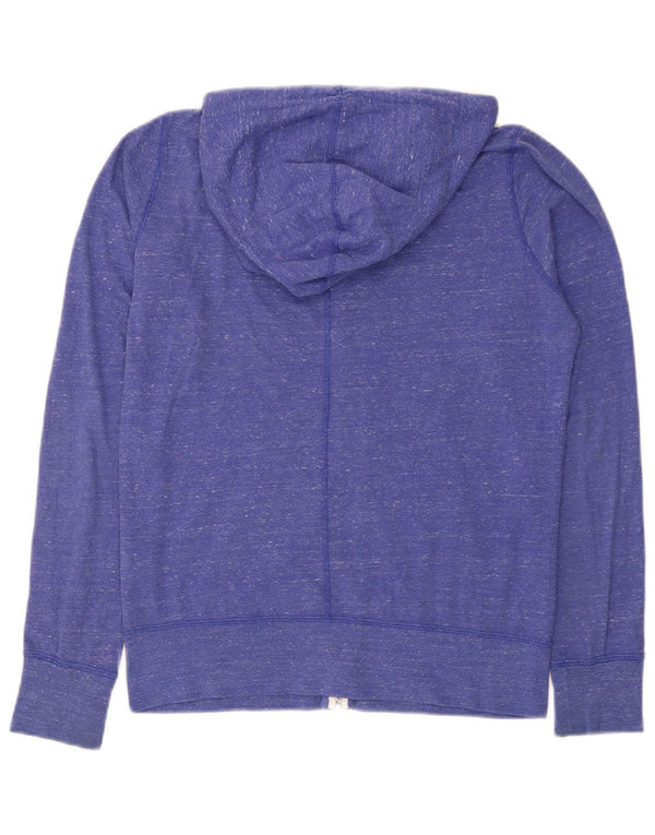 Nike Womens Zip Hoodie Sweater UK 12 Medium Purple Flecked Cotton