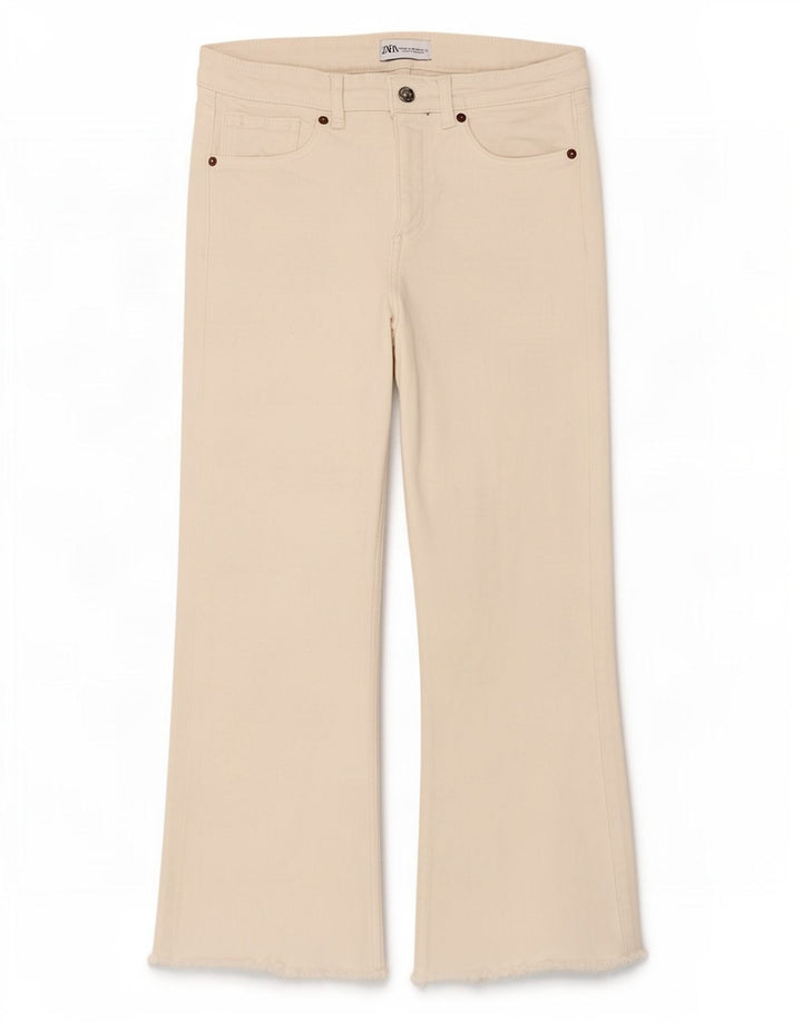 Zara Womens Cropped Jeans EU 40 Medium W30 L23 White