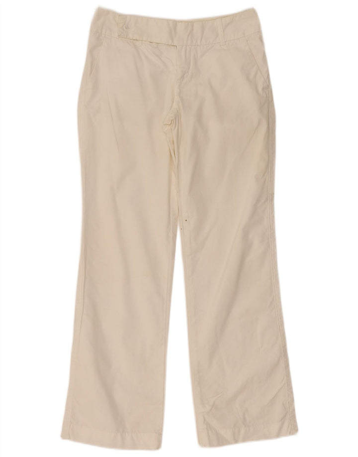 Gas Womens Straight Chino Trousers W26 L30 Off White