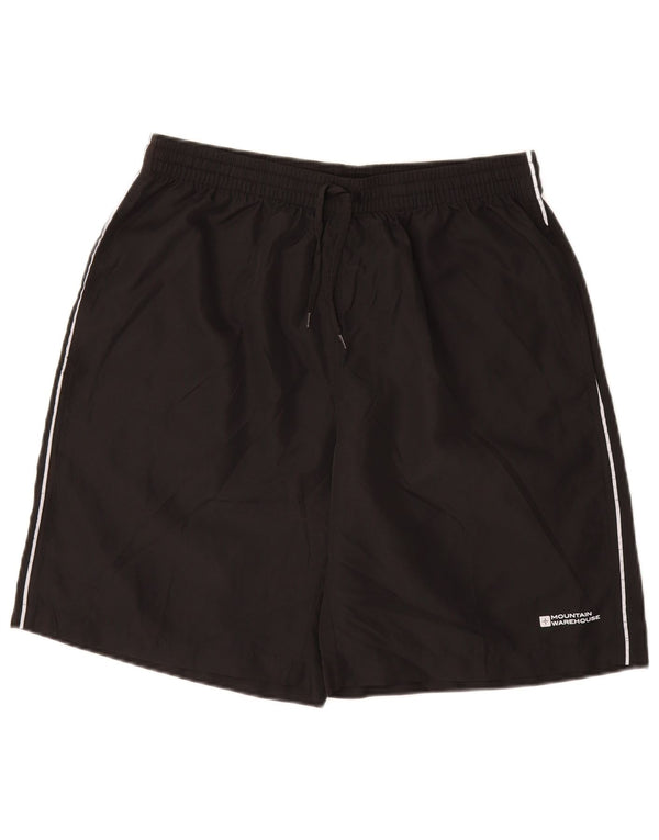 MOUNTAIN WAREHOUSE Mens Sport Shorts Medium Black Polyester