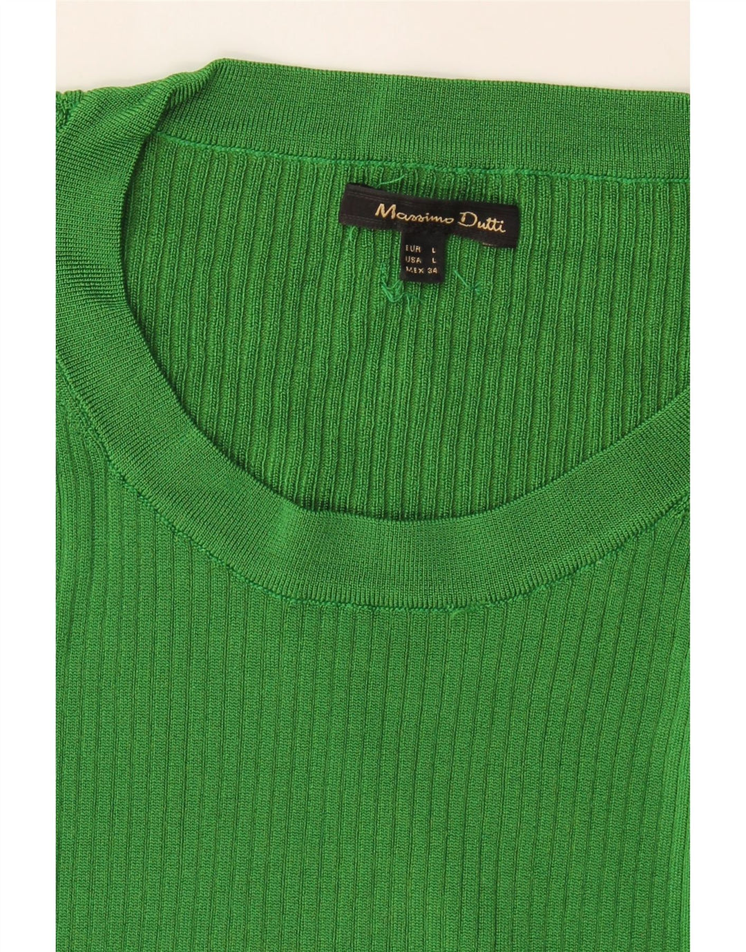 MASSIMO DUTTI Womens Crew Neck Jumper Sweater UK 14 Large Multicoloured Vintage Massimo Dutti and Second-Hand Massimo Dutti from Messina Hembry 