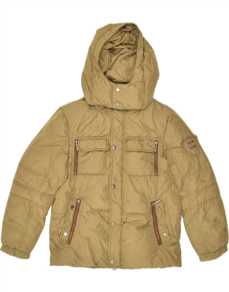 ADD Boys Hooded Padded Jacket 15-16 Years 2XS Beige Polyamide | Vintage ADD | Thrift | Second-Hand ADD | Used Clothing | Messina Hembry 