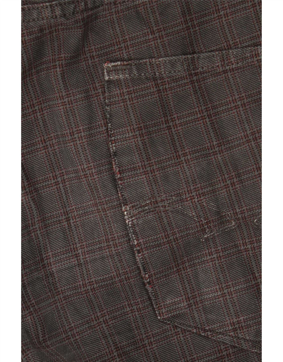 Trussardi Mens Straight Casual Trousers W36 L32 Grey Check