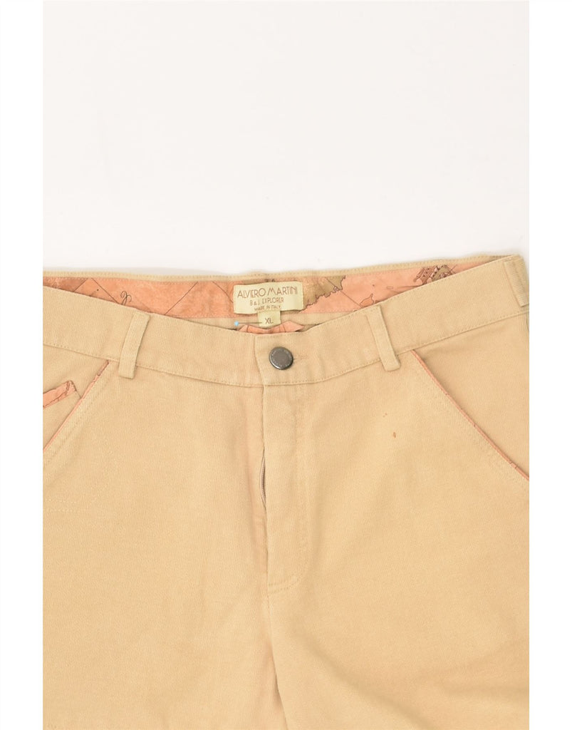 ALVIERO MARTINI Womens Straight Cargo Trousers UK 18 XL W31 L31 Beige | Vintage ALVIERO MARTINI | Thrift | Second-Hand ALVIERO MARTINI | Used Clothing | Messina Hembry 