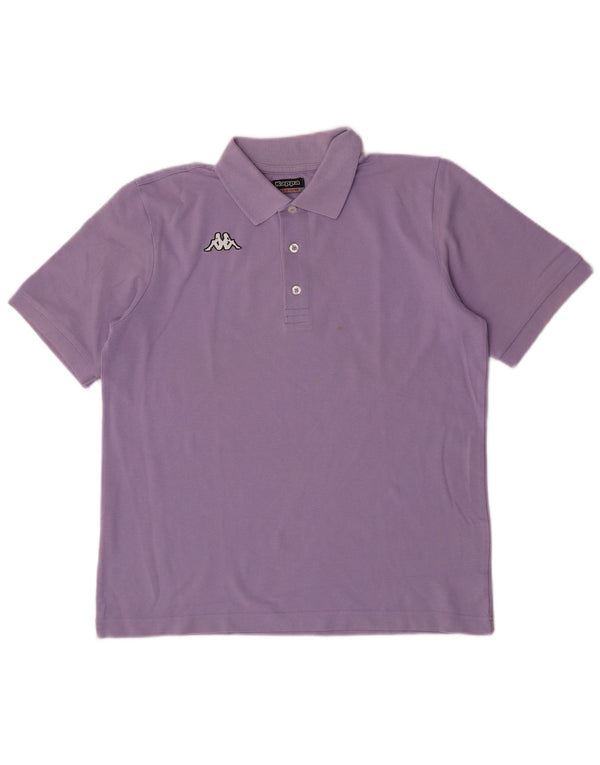Kappa Mens Polo Shirt Medium Purple Cotton