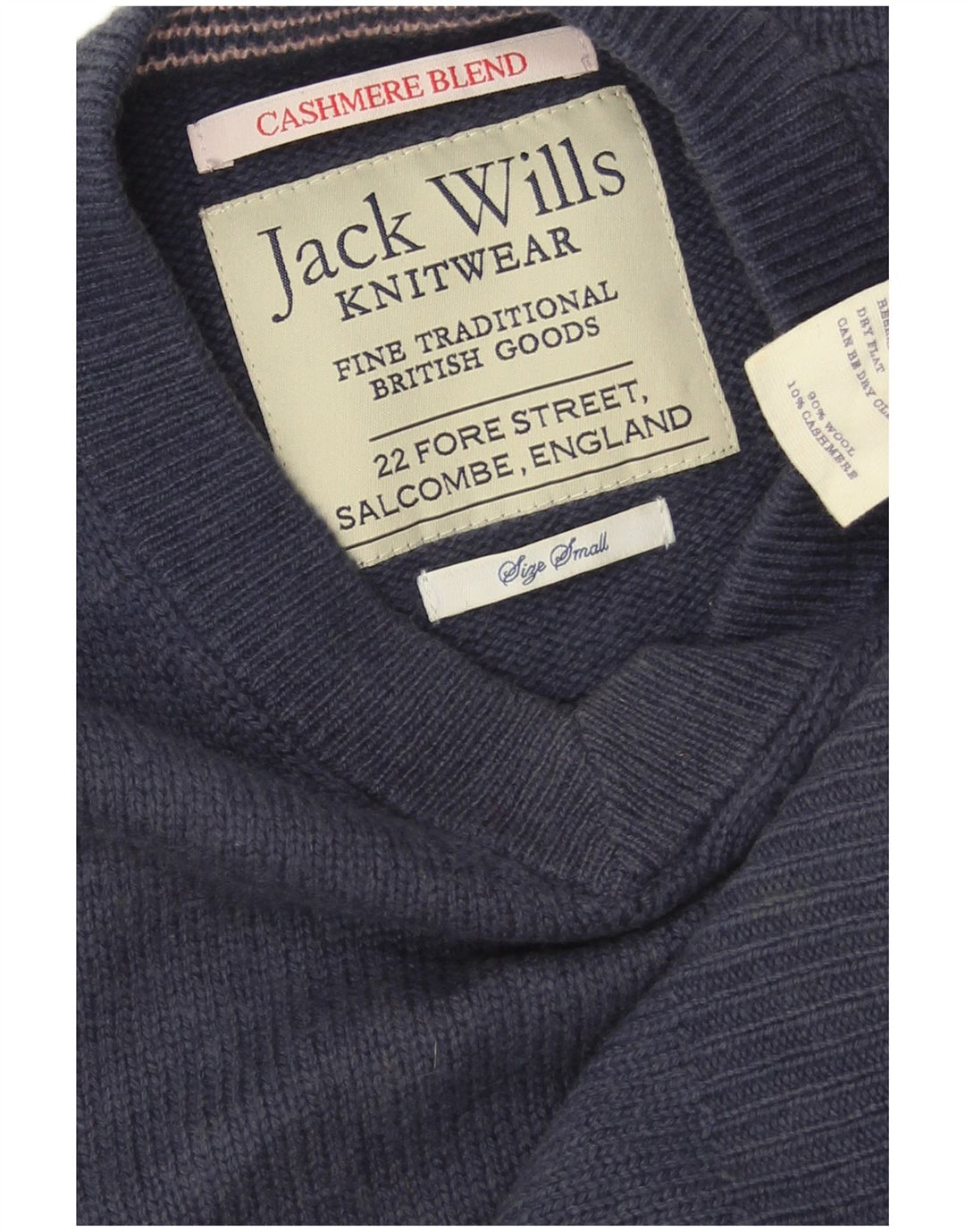 JACK WILLS Mens Vest Tank Top Small Navy Blue Wool