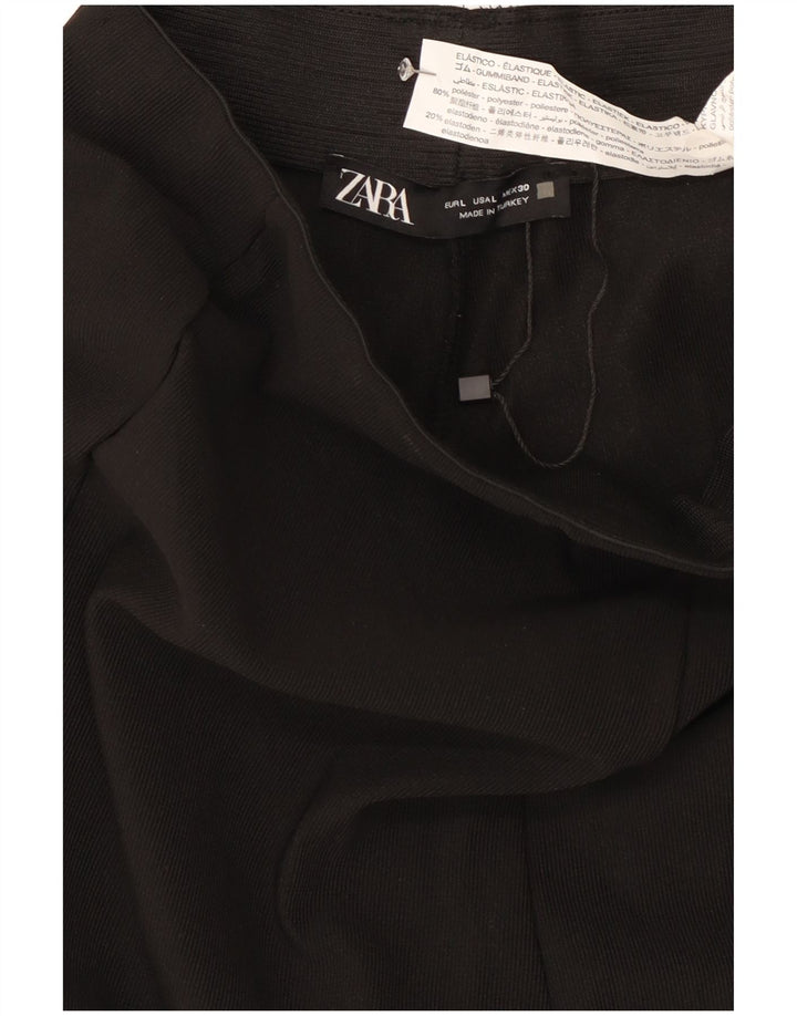 Zara Womens Leggings UK 16 Large  Black Polyester