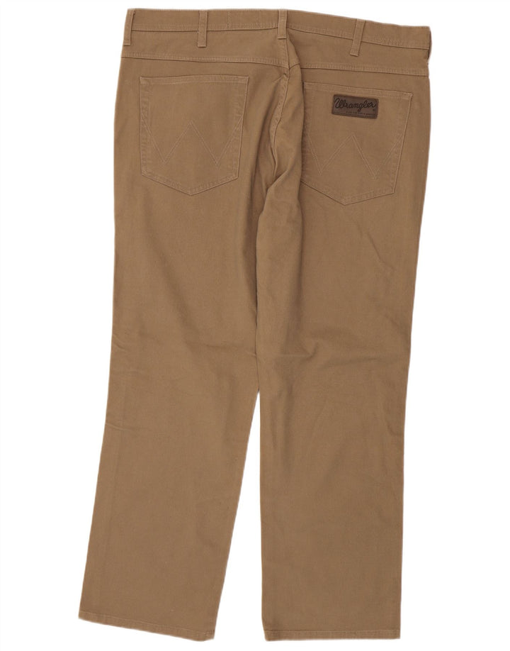 WRANGLER Mens Arizona Stretch Straight Casual Trousers W40 L30  Brown