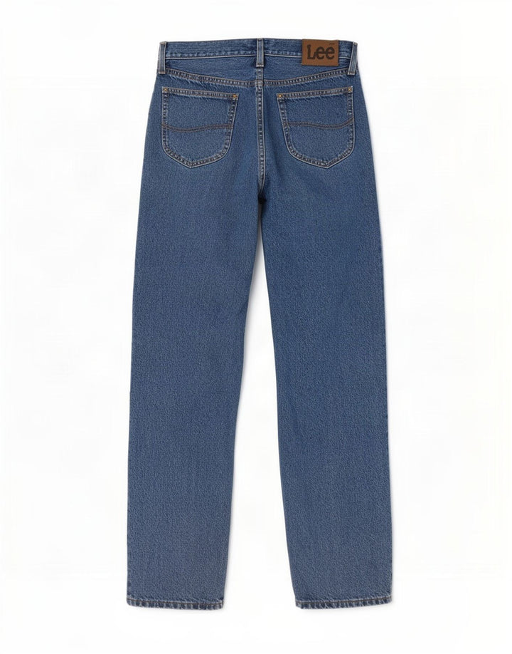 Lee Mens Kansas Straight Jeans W32 L32 Blue Cotton