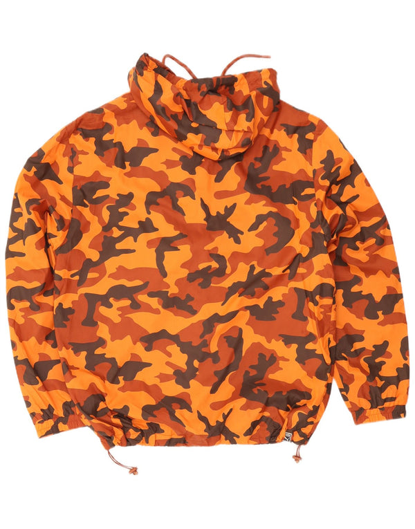 Puma Mens Graphic Anorak Jacket UK 38 Medium Orange Camouflage Sports