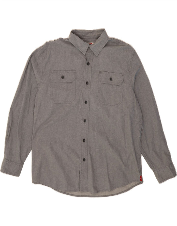 WRANGLER Mens Shirt Large Grey Cotton Vintage Wrangler and Second-Hand Wrangler from Messina Hembry 