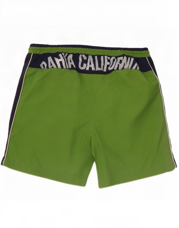 Diadora Mens Graphic Swimming Shorts XL Green Colourblock Polyamide