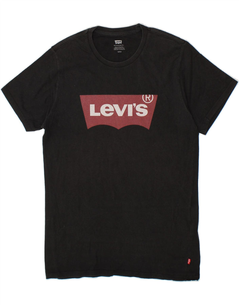 LEVI'S Mens Graphic T-Shirt Top Small Black Cotton Vintage Levi's and Second-Hand Levi's from Messina Hembry 