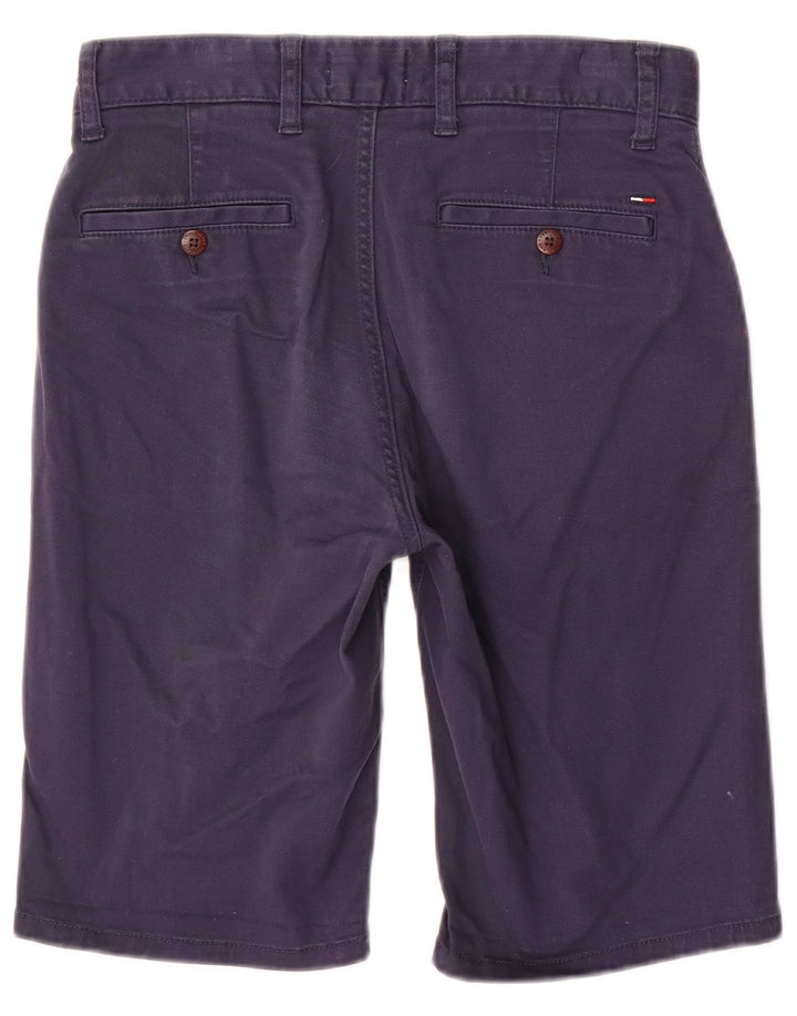 TOMMY HILFIGER Mens Chino Shorts W28 Small Navy Blue Cotton