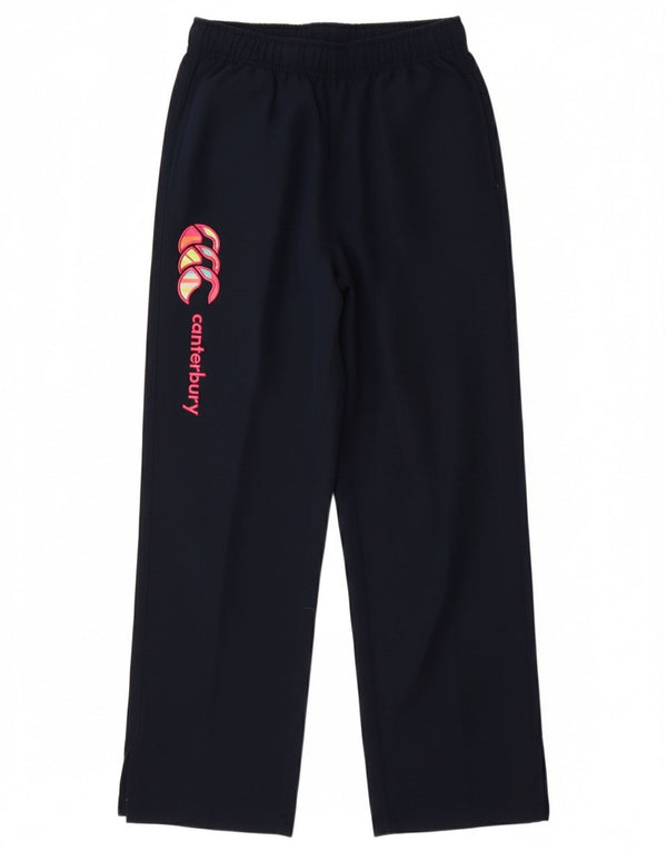 CANTERBURY Girls Graphic Tracksuit Trousers 9-10 Years  Navy Blue