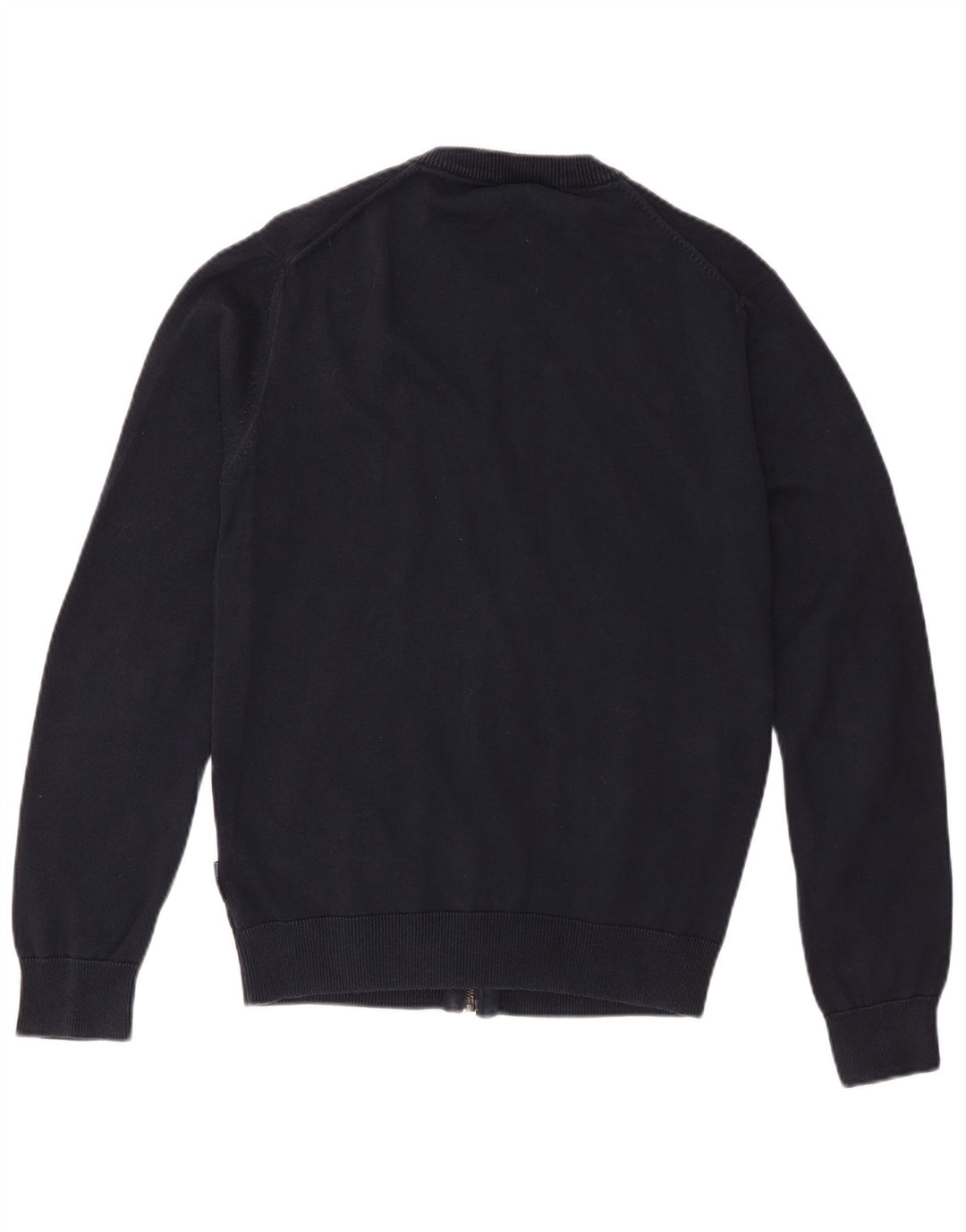French Connection Mens Cardigan Sweater Small Navy Blue Cotton