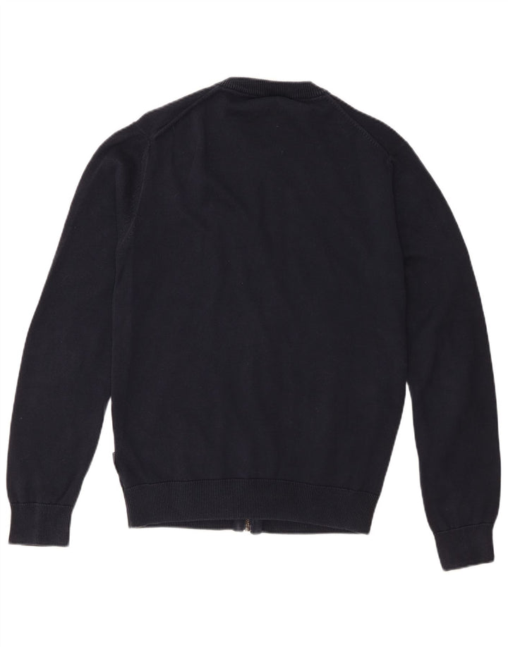 French Connection Mens Cardigan Sweater Small Navy Blue Cotton