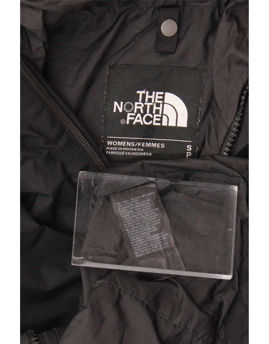 THE NORTH FACE Womens Hooded Rain Jacket UK 10 Small Black Polyester