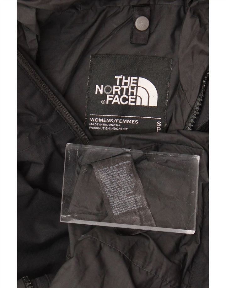 THE NORTH FACE Womens Hooded Rain Jacket UK 10 Small Black Polyester
