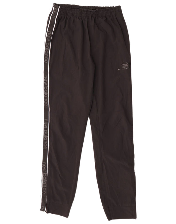 New Balance Mens Graphic Tracksuit Trousers Joggers Small Black Polyester