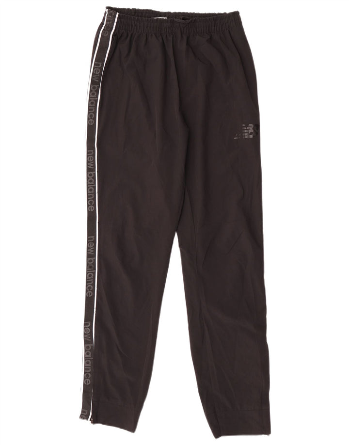 New Balance Mens Graphic Tracksuit Trousers Joggers Small Black Polyester