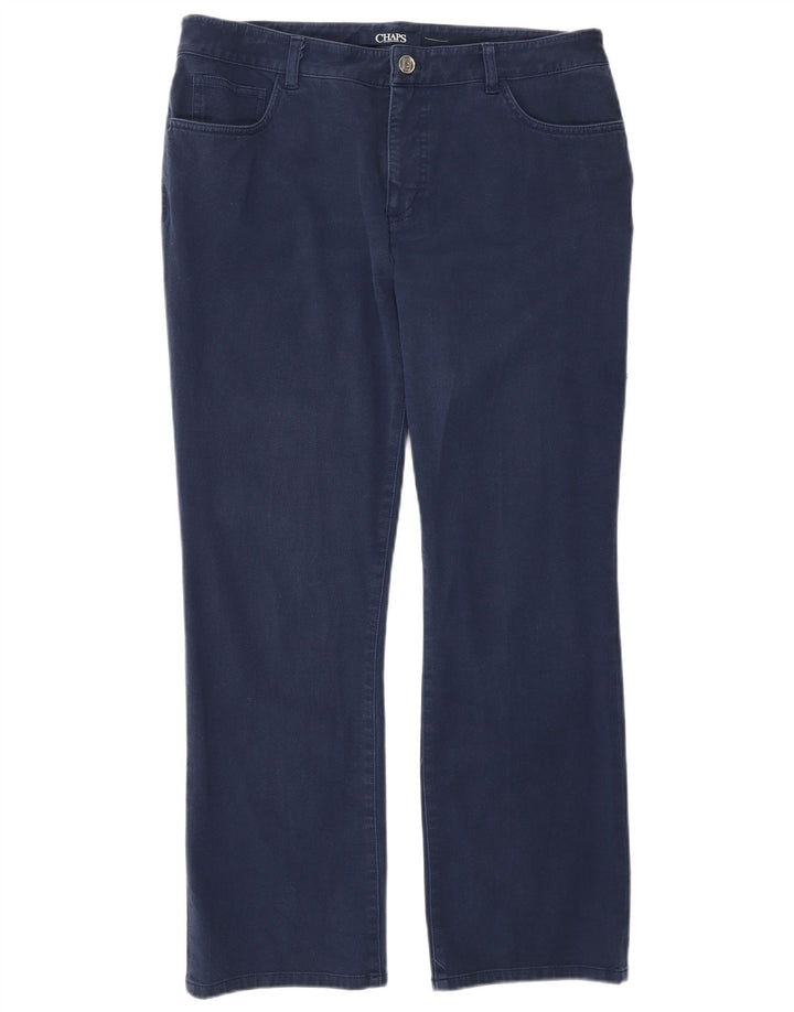 Chaps Womens Straight Jeans US 12 Large W32 L28 Navy Blue Cotton