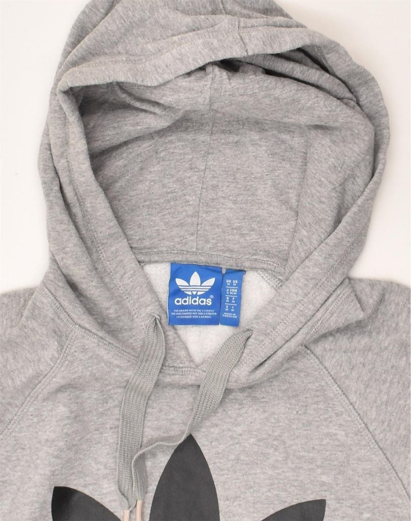 ADIDAS Mens Graphic Hoodie Jumper Medium Grey Cotton | Vintage Adidas | Thrift | Second-Hand Adidas | Used Clothing | Messina Hembry 