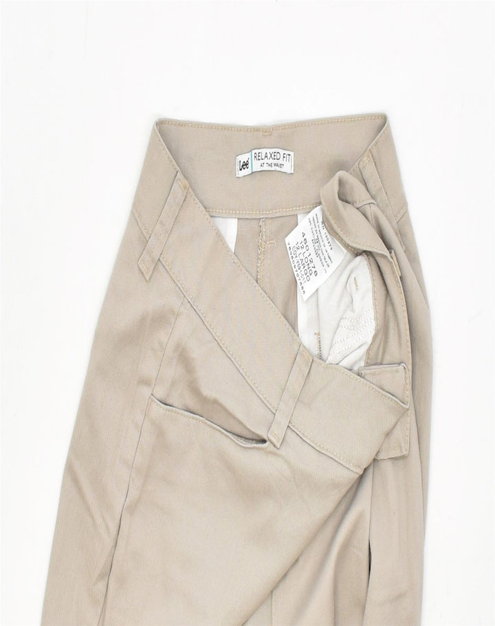 LEE Womens Tapered Casual Trousers US 12 Large W32 L33 Beige Cotton | Vintage | Thrift | Second-Hand | Used Clothing | Messina Hembry 