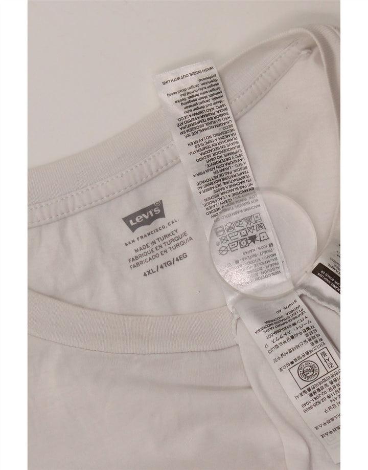 Levi's Mens Graphic T-Shirt Top 4XL White Cotton