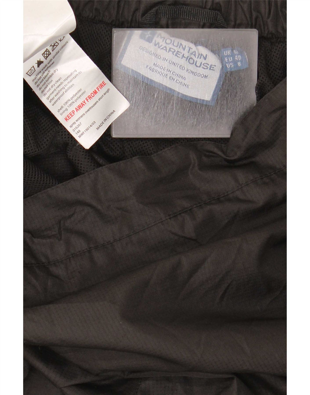 Mountain Warehouse Womens Waterproof Trousers UK 12 Medium W32 L29 Black