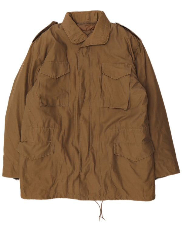 Vintage Mens Military Jacket UK 46 3XL Khaki Polyester