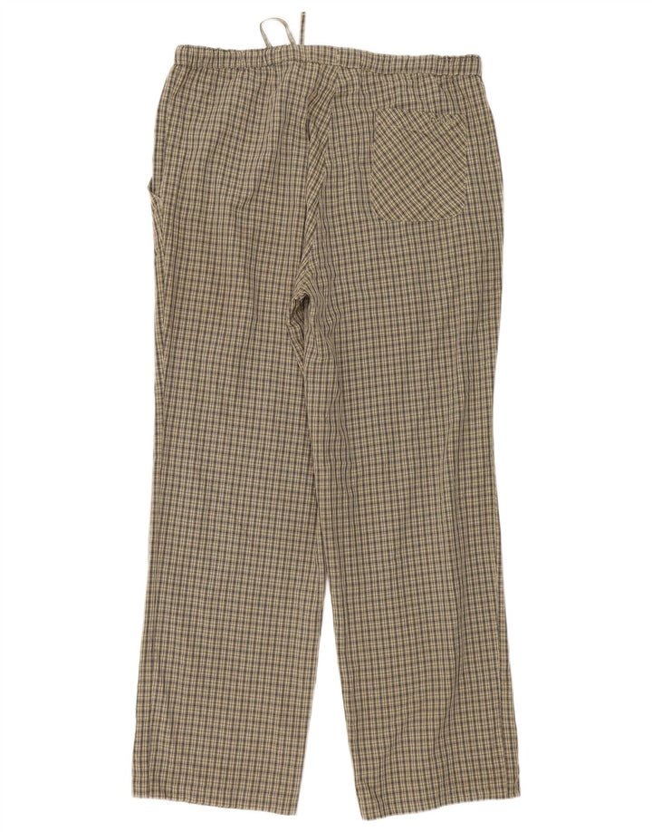 Rohan Womens Straight Chino Trousers Medium W30 L30 Khaki Check Polyester