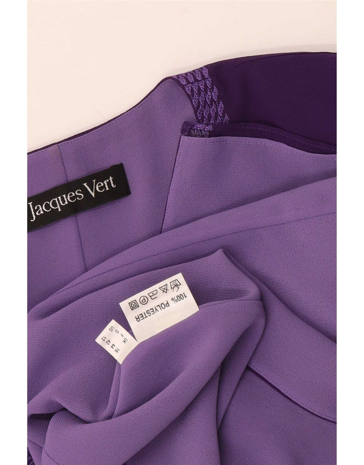 Jacques Vert Womens 3 Button Blazer Jacket UK 16 Large Purple Polyester