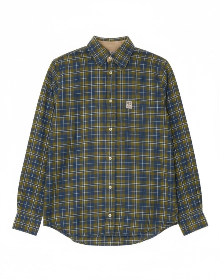 Murphy & Nye Mens Sailmakers Flannel Shirt Large Green Check Cotton
