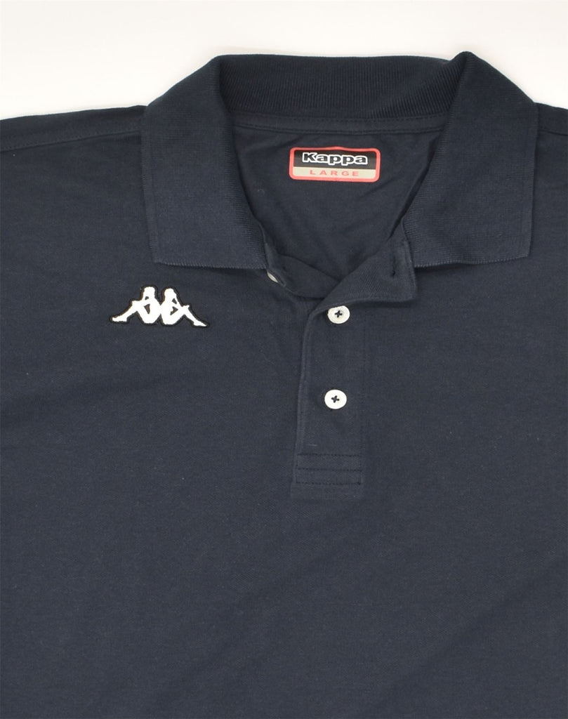 KAPPA Mens Polo Shirt Large Navy Blue Cotton | Vintage Kappa | Thrift | Second-Hand Kappa | Used Clothing | Messina Hembry 