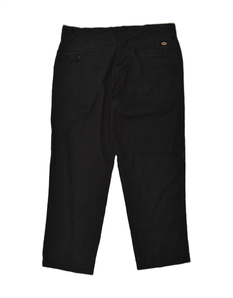 DICKIES Mens Straight Chino Trousers W40 L30  Black Polyester | Vintage Dickies | Thrift | Second-Hand Dickies | Used Clothing | Messina Hembry 