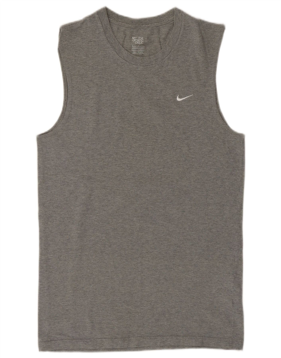 Nike Mens Vest Top UK 34/36 Small Grey Cotton