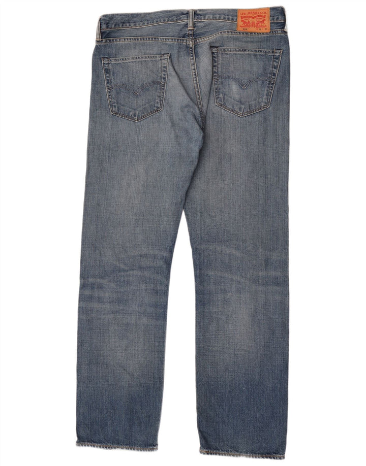 Levi's Mens 504 Straight Jeans W36 L34 Blue Cotton