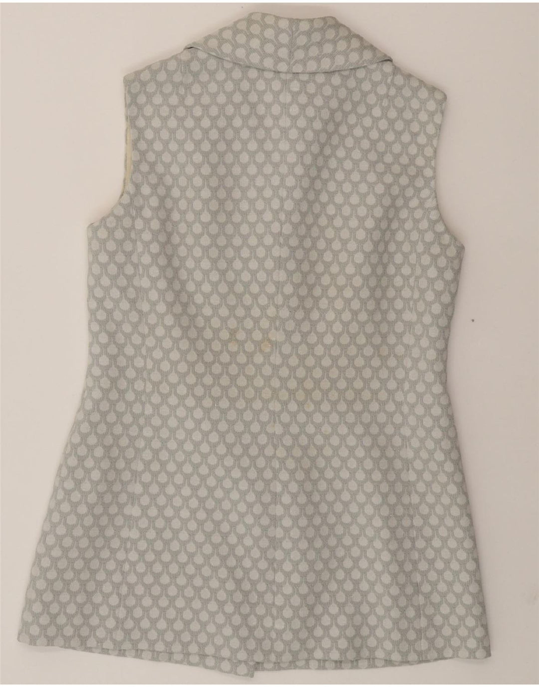 VINTAGE Womens Double Breasted Blazer Jacket UK 14 Medium Grey Spotted Vintage Vintage and Second-Hand Vintage from Messina Hembry 