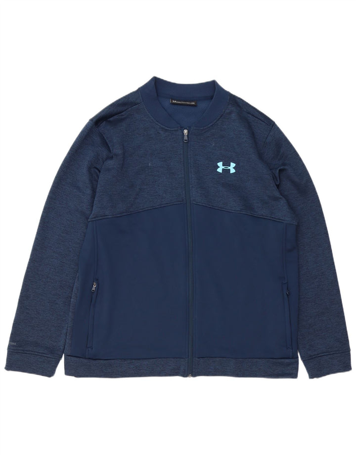Under Armour Mens Cold Gear Tracksuit Top Jacket 2XL Navy Blue Polyester