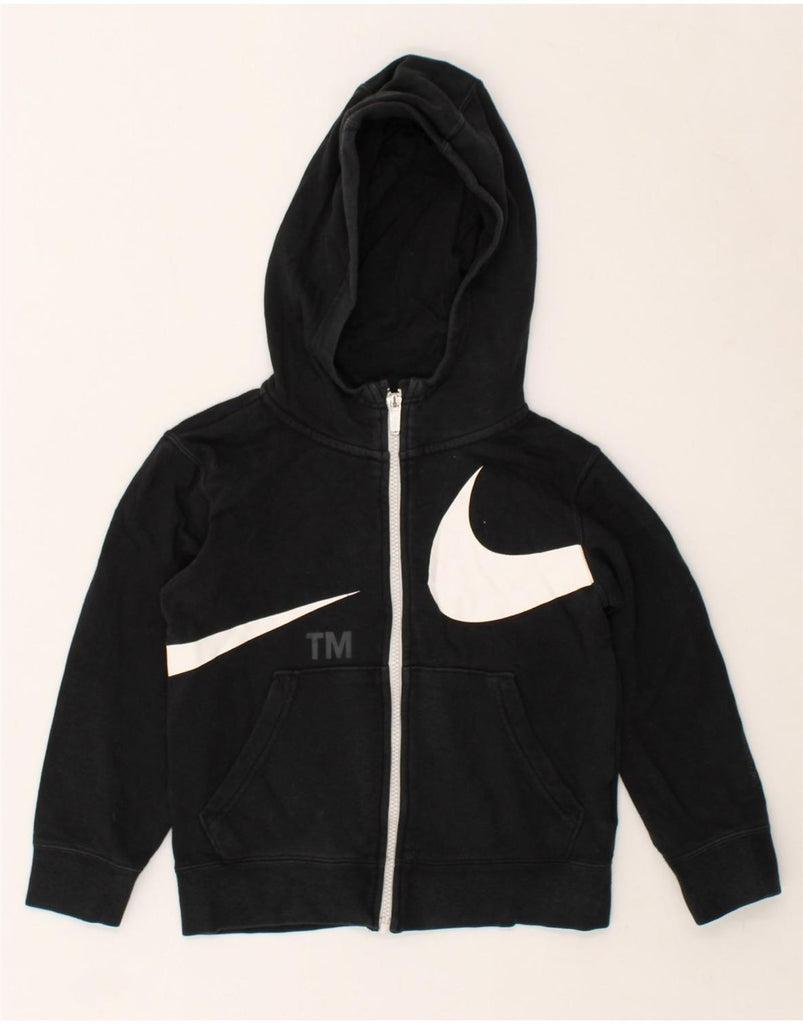 NIKE Boys Graphic Zip Hoodie Sweater 7-8 Years XS Black | Vintage Nike | Thrift | Second-Hand Nike | Used Clothing | Messina Hembry 