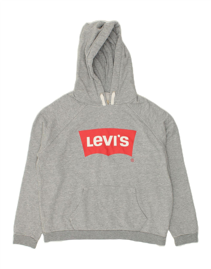 LEVI'S Boys Graphic Hoodie Jumper 15-16 Years Grey Cotton | Vintage Levi's | Thrift | Second-Hand Levi's | Used Clothing | Messina Hembry 