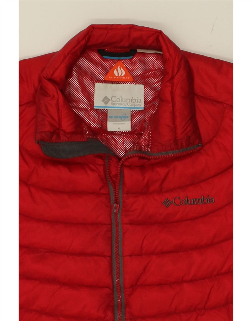 COLUMBIA Womens Omni-Heat Padded Jacket UK 18 XL Red Nylon Vintage Columbia and Second-Hand Columbia from Messina Hembry 