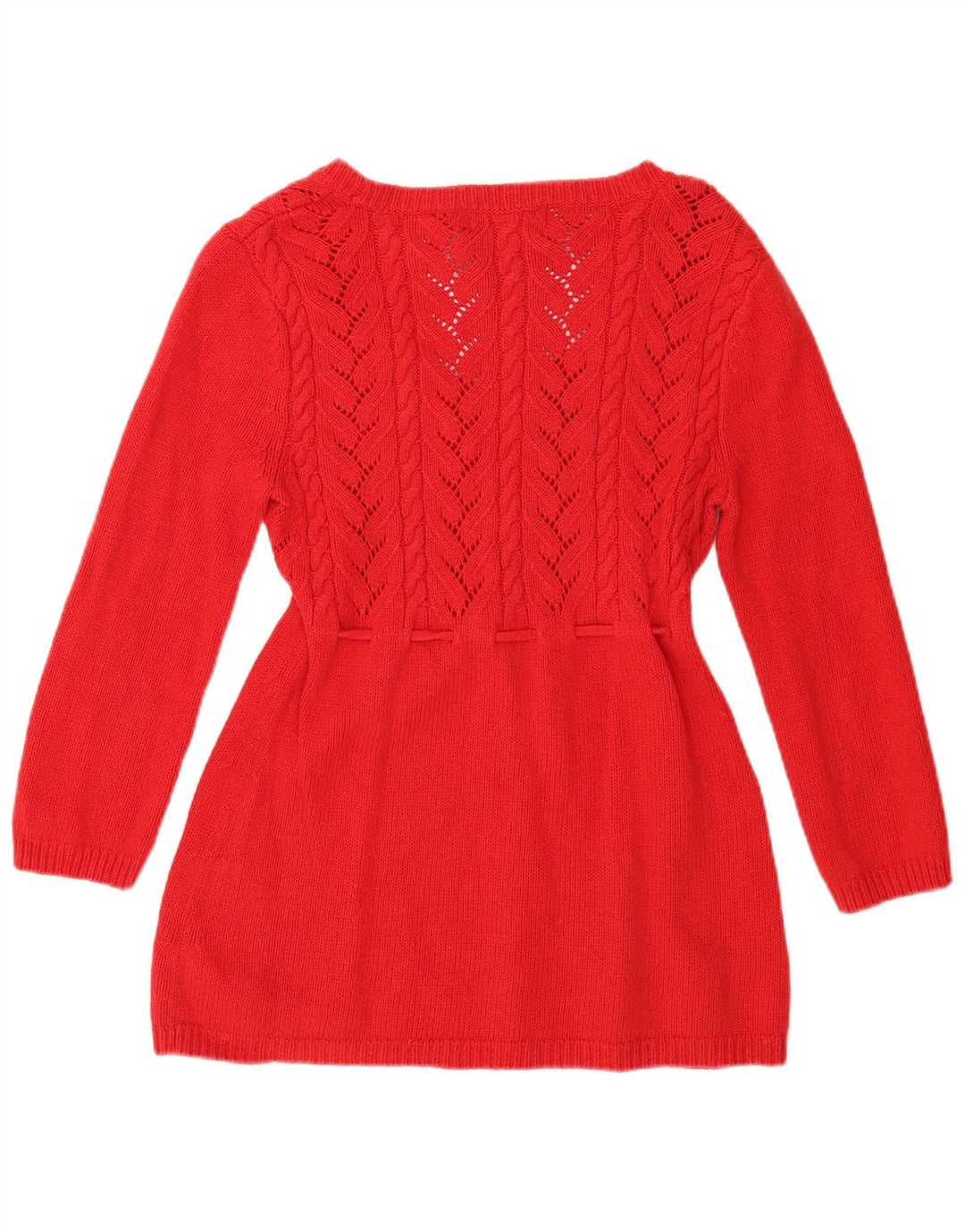 MICHAEL KORS Womens 3/4 Sleeve Boat Neck Jumper Sweater UK 12 Medium Red