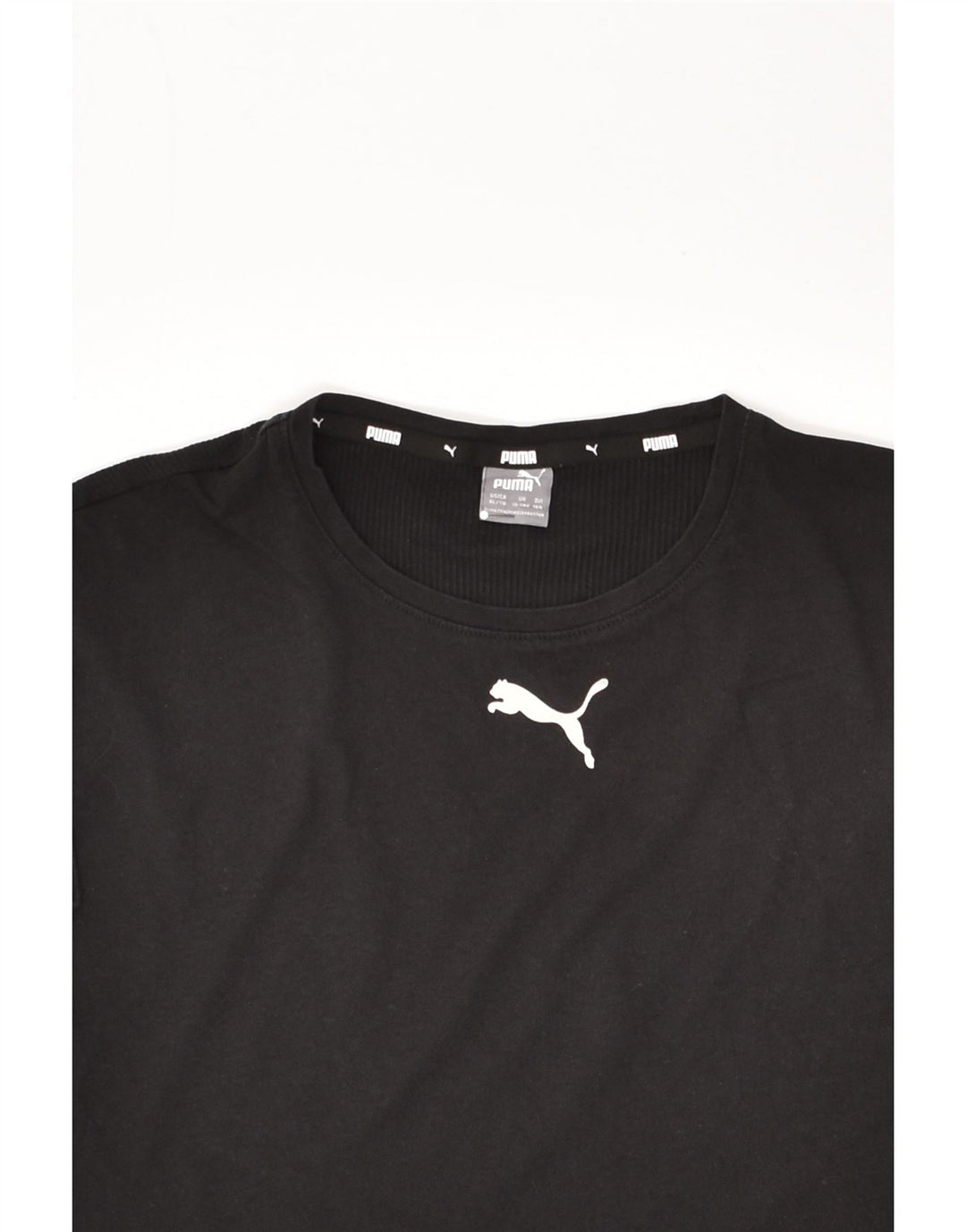 PUMA Girls Graphic T-Shirt Top 13-14 Years Black | Vintage Puma | Thrift | Second-Hand Puma | Used Clothing | Messina Hembry 