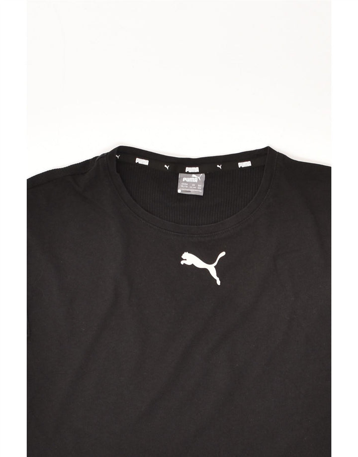 PUMA Girls Graphic T-Shirt Top 13-14 Years Black | Vintage Puma | Thrift | Second-Hand Puma | Used Clothing | Messina Hembry 