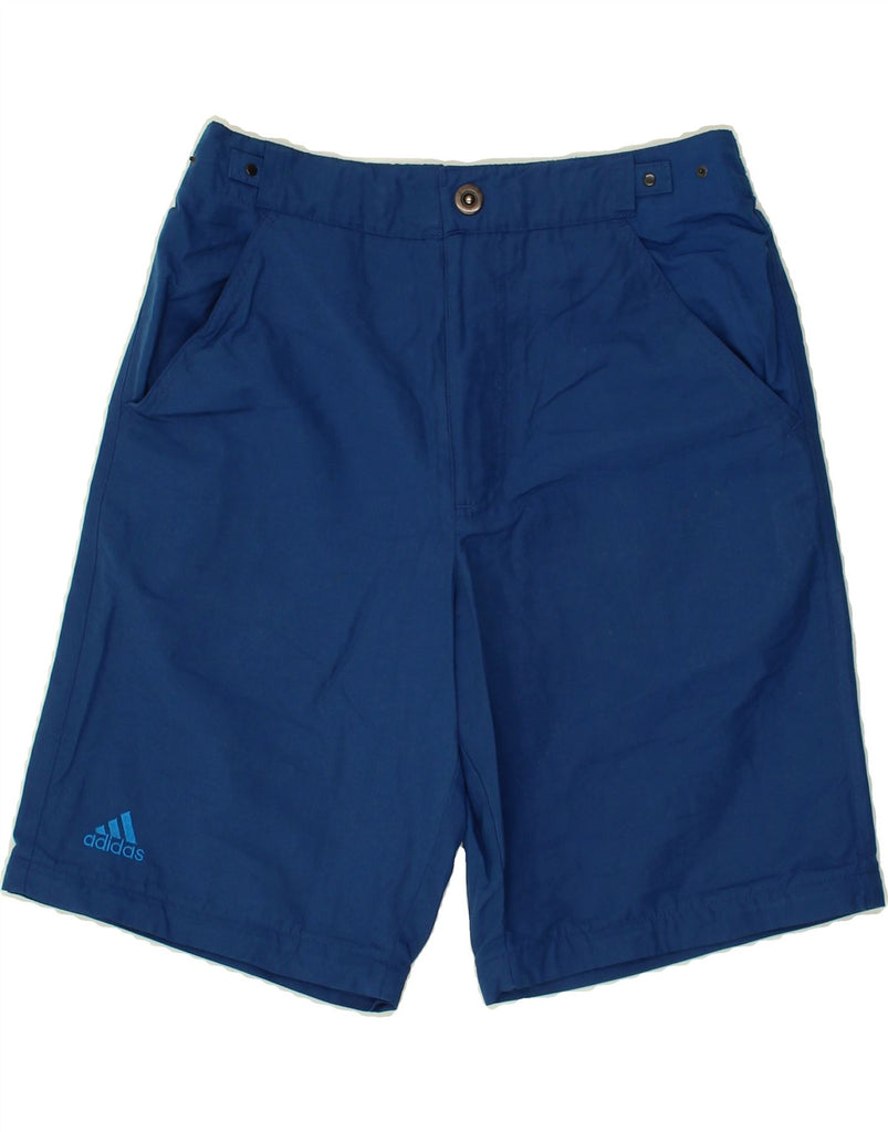 ADIDAS Mens Graphic Shorts UK 36/38 Small W30 Blue Cotton | Vintage Adidas | Thrift | Second-Hand Adidas | Used Clothing | Messina Hembry 